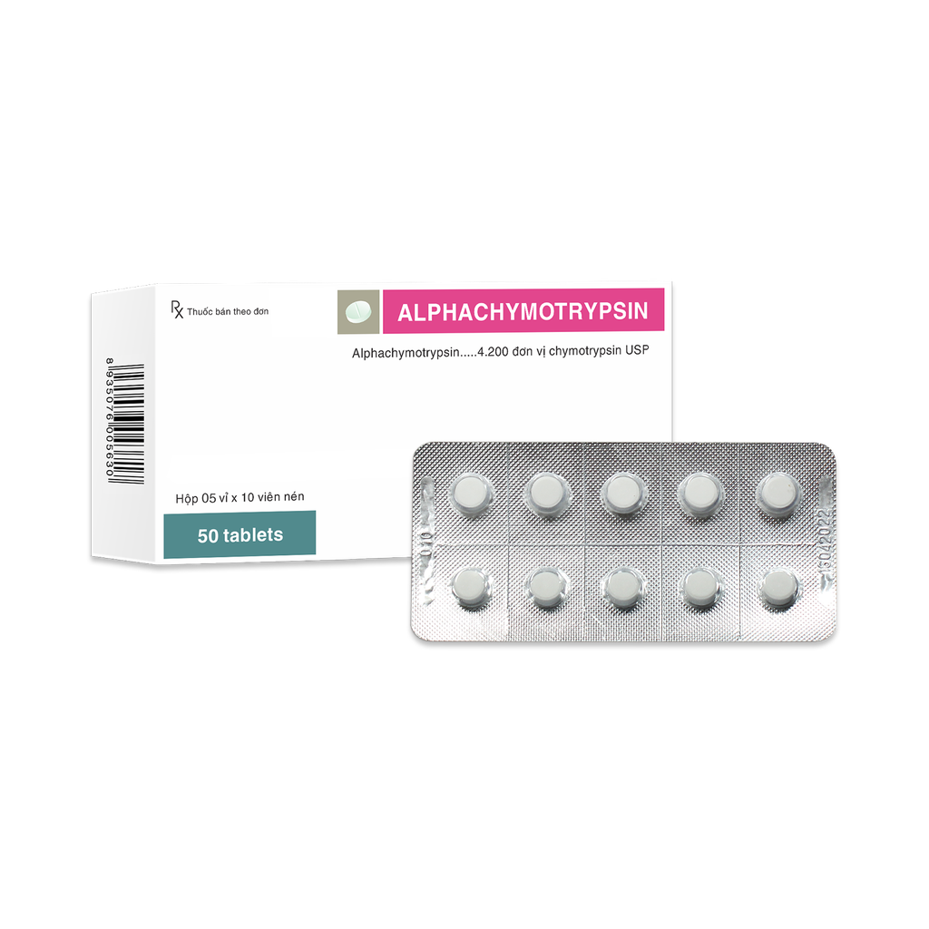 Alphachymotrypsin 4,2mg PVC V/10,H/50
