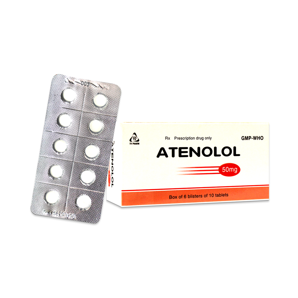 Atenolol 50mg V/10, H/60