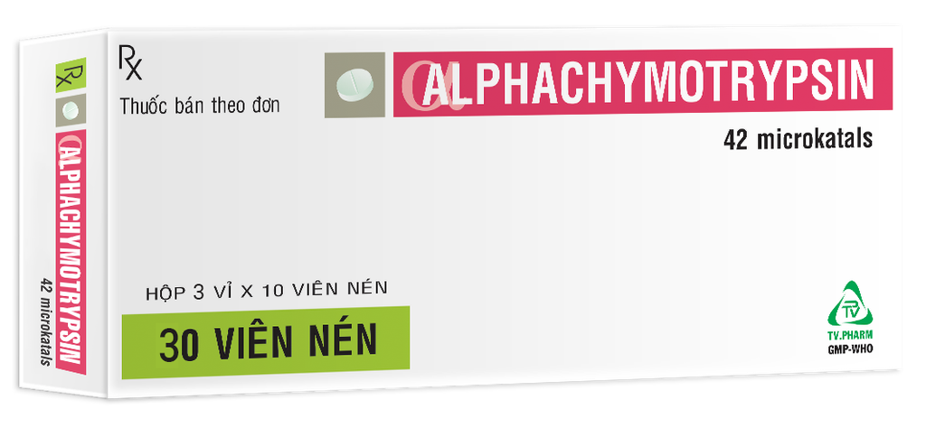 Viên nén Alphachymotrypsin 8.4mg V/10, H30