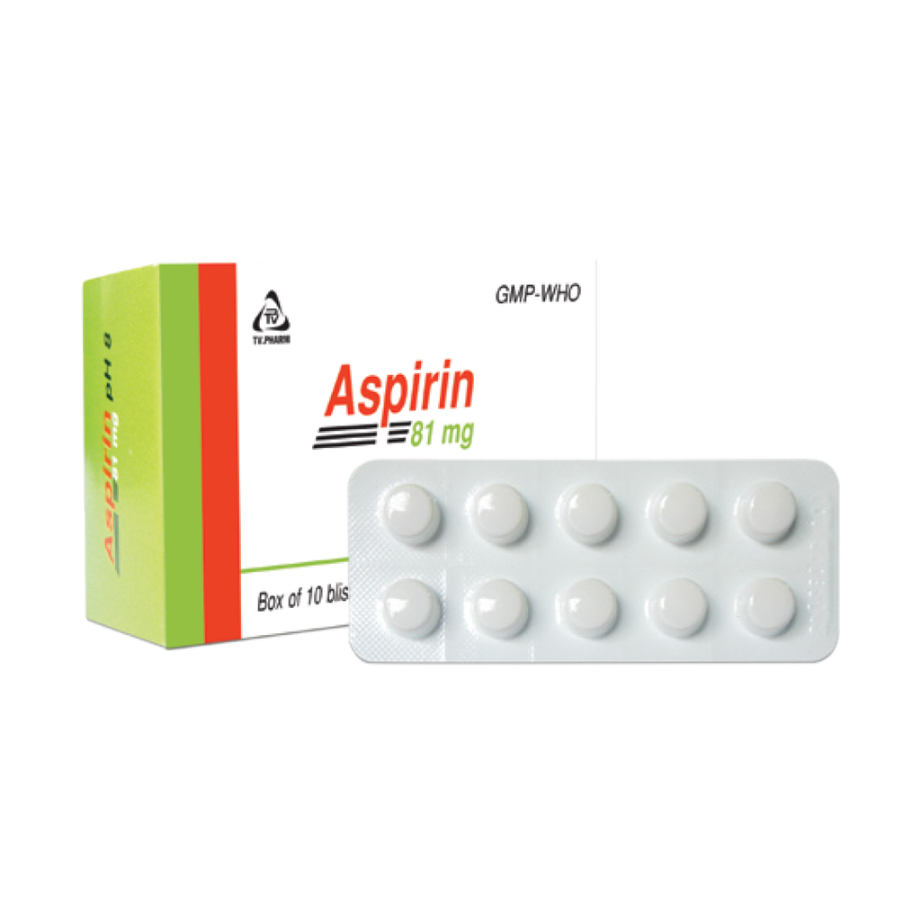 Aspirin 81mg V/10,H/100